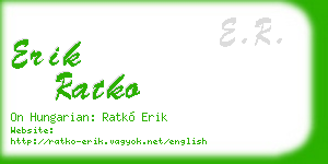 erik ratko business card